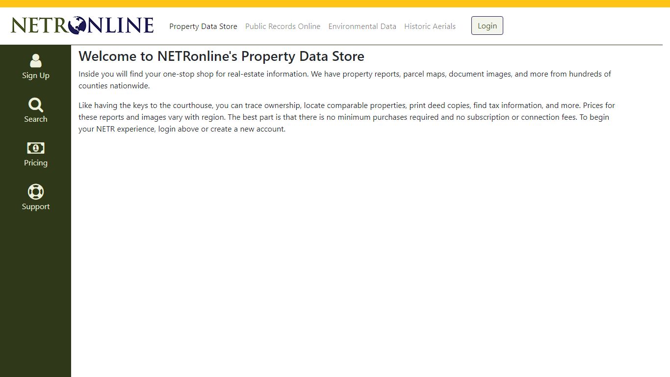 Welcome to NETRonline's Property Data Store